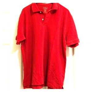 LL Bean red polo